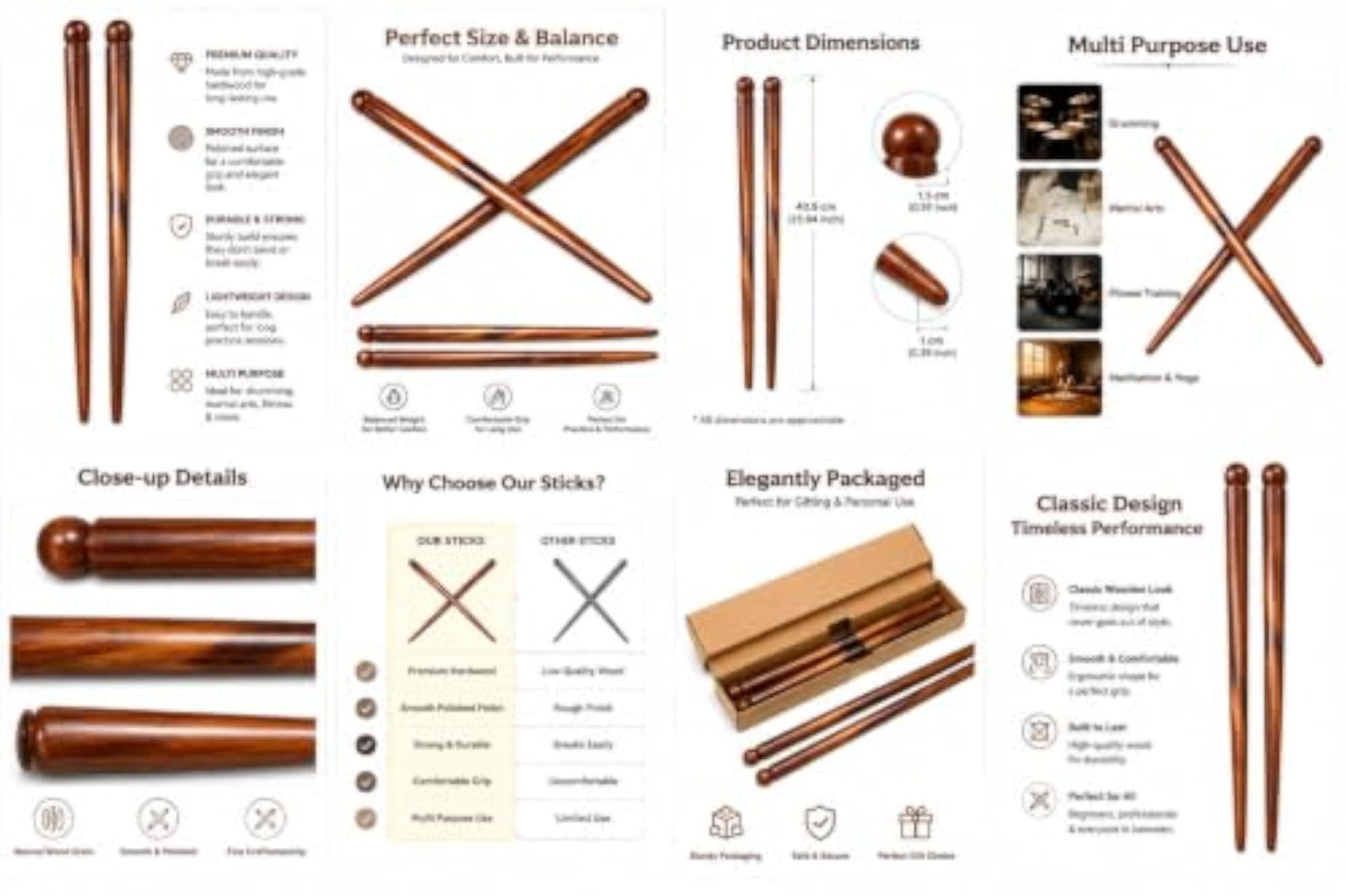 Wooden Dandiya Sticks for Navratri Celebrations