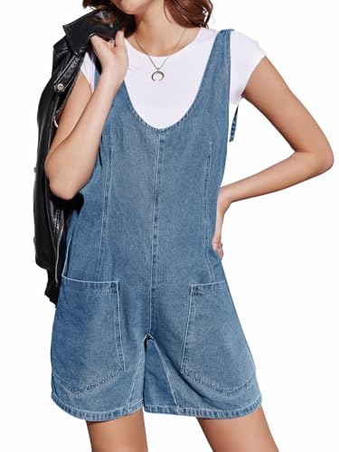 Short d'été décontracté en jean sans manches avec coupe fluide et légère - 2