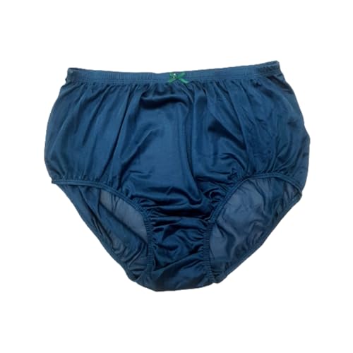 Littledream Lot of 6 Vintage Plus Size 3XL Sheer Transparent Silk Nylon Panties Dark Color Men Womens Full Cut Briefs Knicker Underwear Hips 44""-54"" High Waist Granny Brief Mushroom Gusset3