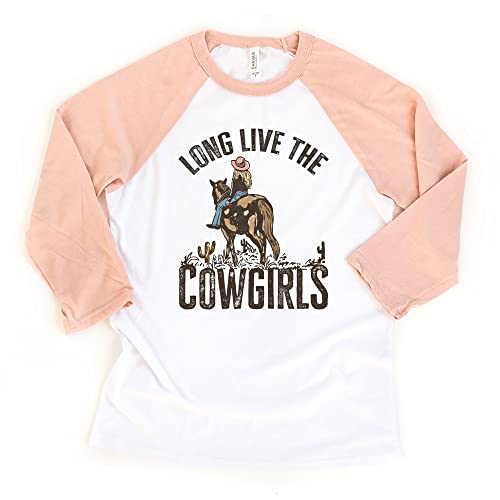 Country Western Long Live The Cowgirls Rodeo Cute Toddler Raglan Tee