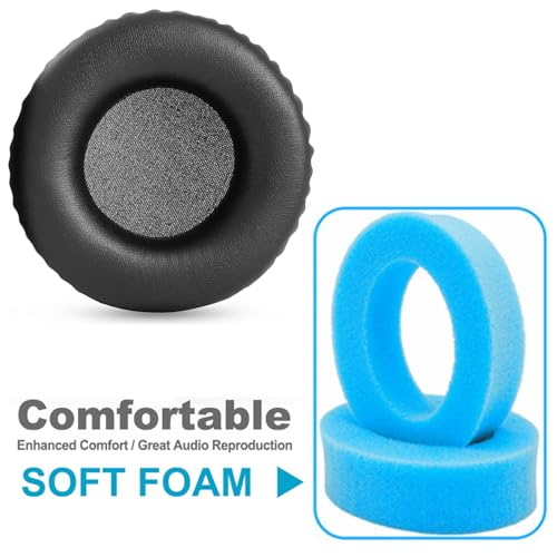 Reposacabezas de reemplazo compatibles con audífonos OneOdio Studio Wireless Pro C/Y80B, espuma viscoelástica de alta densidad (Negro) miniatura 3