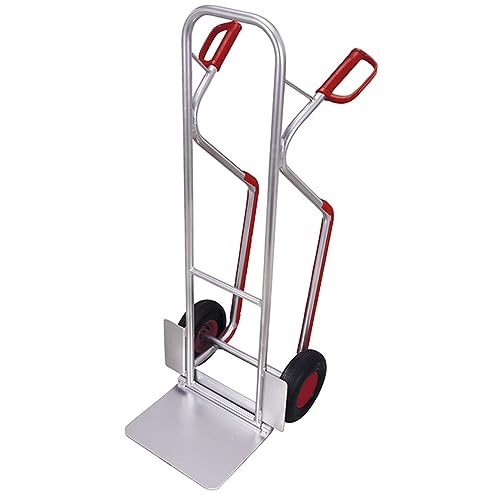 Diable en aluminium avec couvercle rabattable Pelle Charge maximale (kg) : 200ral 9006 aluminium blanc