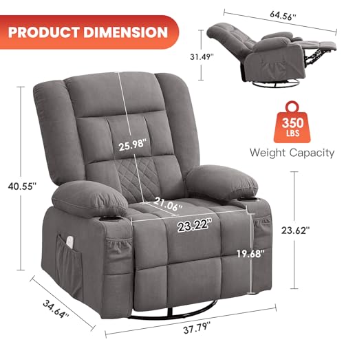 Sillón Plegable Gris Tela miniatura 2