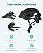 Favoto Adult Mountain Bike Helmet for Men & Women, Magnetic Buckle MTB Helmet with Removable Visor, Lightweight for Commuting & Off-Road Cycling, Balck