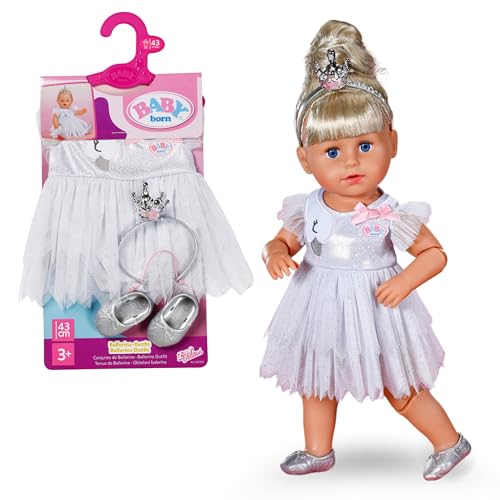 Tenue de ballerine BABY born pour poupée 43cm avec jupe cygne