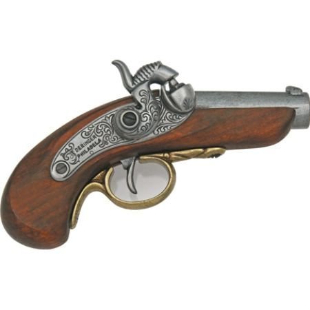 Denix Replicas 1018G Nickel Silver Baby Philadelphia Derringer Replica