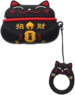 جراب سيليكون متين لسماعات ايربودز ثلاثي الأبعاد بتصميم شخصية كرتونية لطيفة، مقاوم للصدمات والخدوش مع حامل إصبع يناسب سماعات ايربودز اير C-066 من جي باور، عدة ألوان