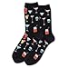 Hot Sox Women's Fun Drinks Crew Socks-1 Pair Pack-Happy Hour Cool & Funny Gifts, Cocktails (Black), Shoe Size: 4-10