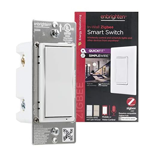 Enbrighten Zigbee Smart Light Switch, QuickFit & SimpleWire, Pairs Directly with Echo 4th Gen/Echo Show 10/Echo Studio/Echo Plus/Eero Pro 6, With Alexa, Google Assistant, Smart Light Switch, 43078
