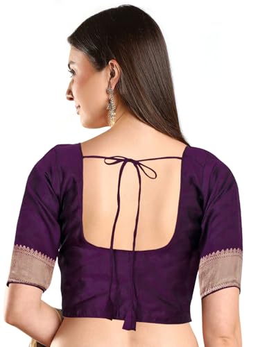 Image of Chandrakala Casual Blouses for Women Sarees,Readymade (B186-P)