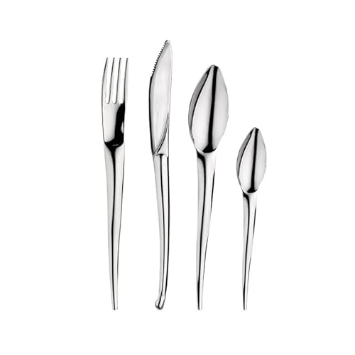 Pintinox, Set 24 Pezzi Serie Snake, Acciaio Inox 18/10, Made in Italy