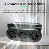 Solar-Powered Exhaust Fan for Car Windows - Vehicle Ventilation with 3 Air Outlets (Black)