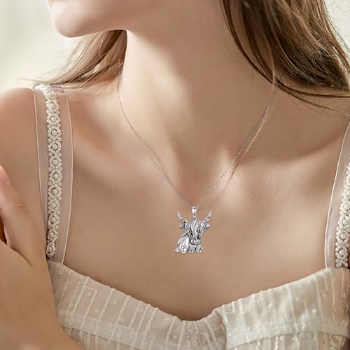 Collier vache d'Écosse VONALA, un symbole de douceur en argent 925 - 4