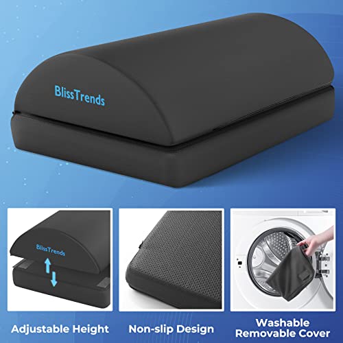 BlissTrends Foot Rest for Under Desk at Work-Versatile Foot Stool with Washable Cover-Comfortable Footrest with 2 Adjustable Heights for Car,Home and Office to Relieve Back,Lumbar,Knee Pain-Gray - Image 6