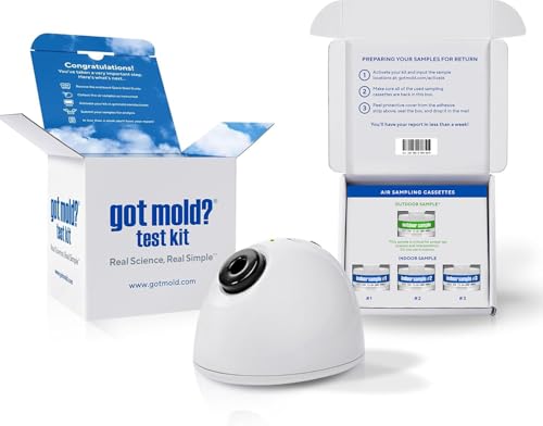 3 ROOM KIT | Test Your Air! Professional Quality Mold Test Kit for Home - All Fees Included - 1, 2 & 3-Room Test Kits & Refills - Reusable BioVac™ Air Sampler - Full Mold Type & Quantity Analysis