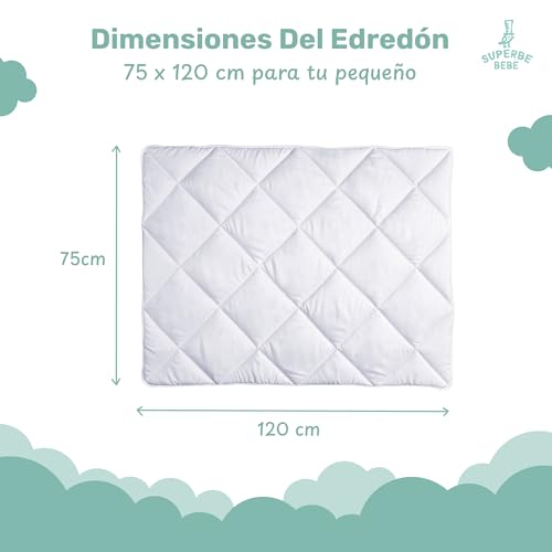 Miniatura 3 de Superbe Bebe Edredón Para Bebés Y Niños 75x120cm - Confort Acogedor Y Lavable - Ideal Para Cama De Tamaño 60x120cm - Manta Cálida Y Cómoda, Versátil Para La Siesta - Mantita Para Niñas Y Niños