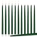 Higlow Dripless Taper Candles 12" Inch Tall Wedding, Holiday & Home Decoration Set of 12 Party (Green)