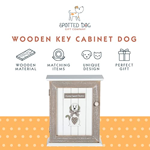 Key Box Wall Mounted Key Cabinet, Wooden Key Holder, Car Key Hanger for Wall, Cute Decorative Key Storage, Dog Themed Room Decor Home Accesories and Gifts for Dog Lovers - Grey, 18 x 6 x 25 cm Key Box Wall Mounted Key Cabinet, Wooden Key Holder, Car Key Hanger for Wall, Cute Decorative Key Storage, Dog Themed Room Decor Home Accesories and Gifts for Dog Lovers - Grey, 18 x 6 x 25 cm