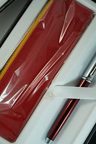 Bolígrafo roller Cross Townsend rojo con funda miniatura 2