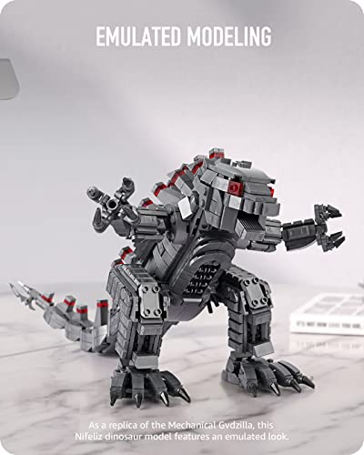 Nifeliz Mechanical Gvdzilla, Collectible Dinosaur Display Piece, Monster Model Toy For Adult Gift Giving (1,072 Pieces) #TOP5