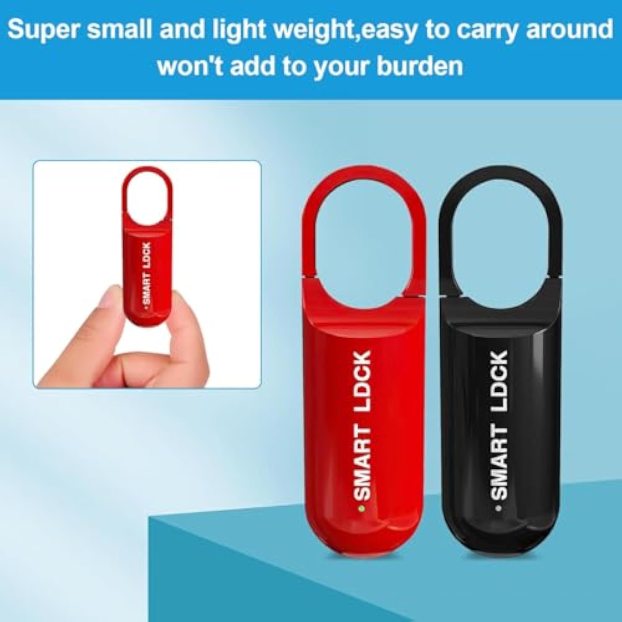 Mini Smart Fingerprint Padlock, USB Rechargeable