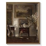 Vintage Still Life Pictures Wall Decor Retro Farmhouse Bedroom Canvas Wall Art Rustic Cottage Interior Art Prints Framed for Living Room Dining Room Home Office Kitchen Decoration Gifts - 8x10 Inch