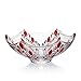 ZHAOSHUNLI Corbeilles à Fruits Plaque de Fruits Seau de Fruits Grand Verre de Cristal Transparent Assiette de Fruits créatif Salon Plat de Bonbons Assiette de Fruits secs Plaque Snack Motif Rouge