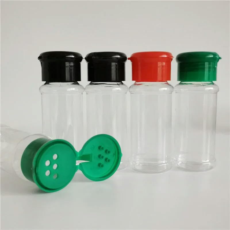 5-20 barattoli di plastica da 100 ml per spezie, sale e pepe, set per barbecue, barattolo di condimento, bottiglia di pepe, condimento, gadget da cucina-20 pezzi VERDE