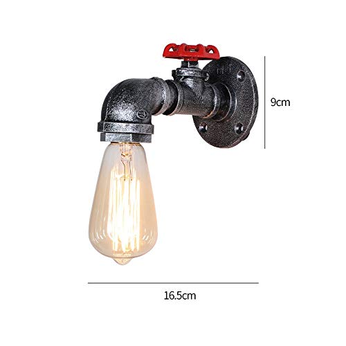Lámpara de pared industrial retro para mesita de noche sin espacio 4