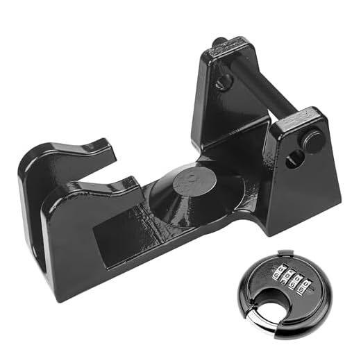 Gooseneck Trailer Lock, Model TL-50 Coupler Lock is Intended for Use with Heavy Trailers, Livestock Haulers- Black