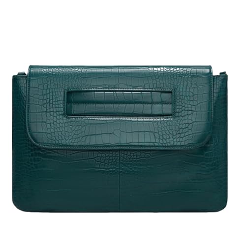 Image of Women Classic Crocodile Pattern Faux Leather Clutch Purse Oversized Female Shoulder Bag Messenger Handbag