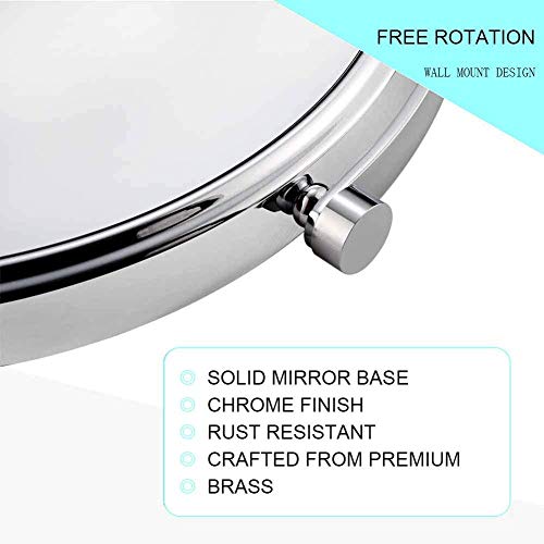 Miroir de maquillage mural double face miroir extensible salle de bain