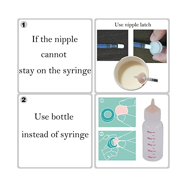 Bubble milk bowl Silicone Feeding Nipple and Syringes for Newborn Kittens, Puppies, Rabbits, Small Animals Dongdong pet (5 white nipple+3 syringes) Bubble milk bowl Silicone Feeding Nipple and Syringes for Newborn Kittens, Puppies, Rabbits, Small Animals Dongdong pet (5 white nipple+3 syringes)