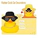 MuMyer Rubber Duck Car Ornaments Duck Car Dashboard Decorations Accessories with Mini Top Hat Necklace and Sunglasses(T1)