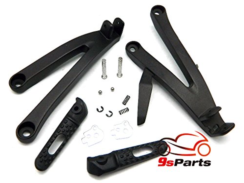 9sparts OEM Replacement Passenger Rear Foot Rest Pegs Bracket Rearsets for 2007 2008 2009 2010 2011 2012 2013 2014 HONDA CBR 600RR CBR-600RR CBR 600 RR (BLACK)