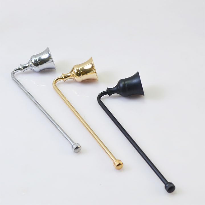 Candle Snuffer Stainless Steel Candle Snuffer with Short Handle Wick Extinguisher Candle Snuffer Candle Tool for Candles Wick Flame Extinguisher Christmas Gifts Decoration, Silver