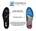 Copper Compression Gel Shoe Insoles for Men + Women. Guaranteed Highest Copper Inserts for Shoes. Work Boot and Shoe Insole with Orthotic Cushion Memory Gel. Insert for Feet, Heel, Ball of Foot, Arch