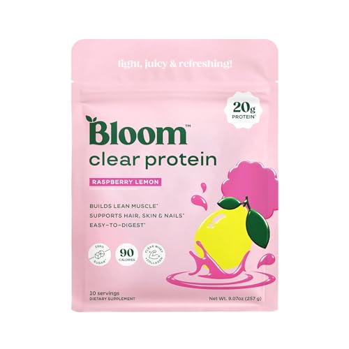 Bloom Whey Clear Protein, Raspberry Lemonade 10 servings, 9.07 fl oz