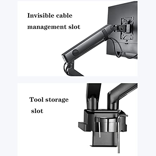 Soporte de monitor articulado y soporte para portátil con base de sujeción a mesa 5