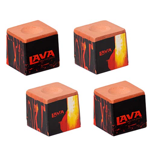 Lava Pool Cue Billiard Chalk Rust Color - 4 pcs - 2 Boxes