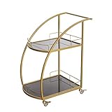 Chariot de salle à manger multifonctionnel : garde-corps de sécurité, installé selon vos besoins, facile à assembler, il peut garantir que les articles ne tombent pas et empêchent de glisser. Chariot pratique et peu encombrant