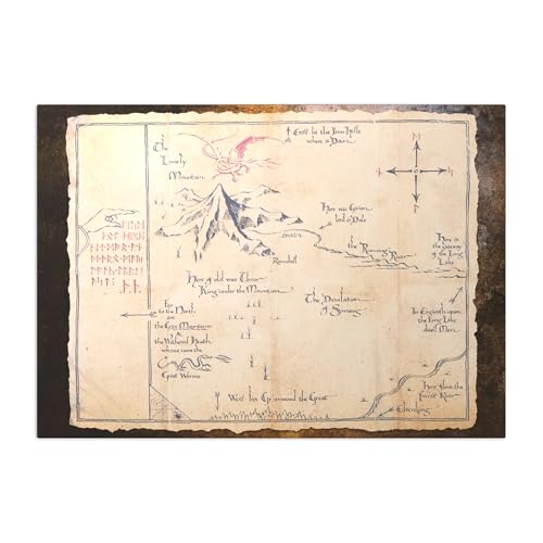 Displate Metal Poster Lord of The Rings - Middle-Earth Maps