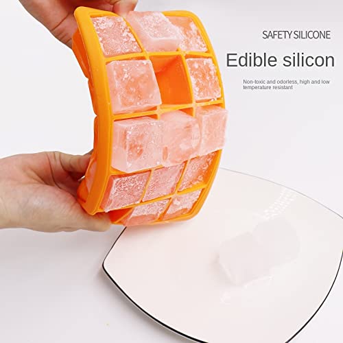 Molde de silicón para hielo 15 cubos 2 piezas azul sin tapa miniatura 3