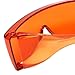 Calabria 3000 Orange Fitover Dental Safety Glasses Protection for Teeth Whitening LED Light Eye Shield Red Light Goggles Blue Light Blocking Glasses Fit Over Prescription Glasses Anti Scratch Fog