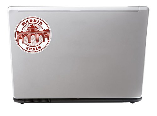 2 x 10cm/100mm Madrid Spagna adesivo vinile