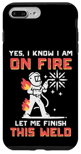 Welder Im On Fire Let Me Finish Weld �������� �����Y ���f�B�[�X �L�b�Y �X�}�z�P�[�X iPhone 7 Plus/8 Plus �p