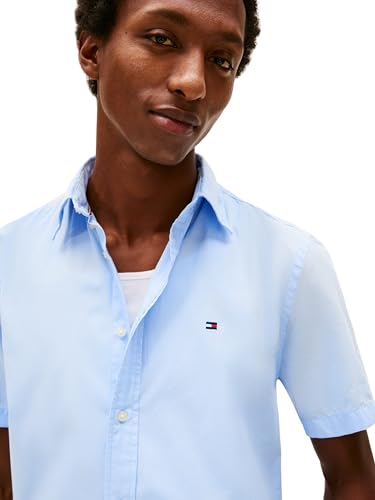 Chemise de luxe Tommy Hilfiger Core Flex Popeline solide bleue XL - 3