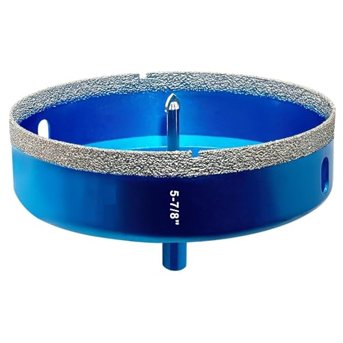 Image of TurstAid Diamond Hole Saw 5-7 /8 Inch with Pilot Guide Drill Bit - Performance Diamond Tile Hole Saw for Porcelain, Glass, Marble, Ceramic