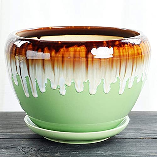 Pot de fleur en céramique de haute qualité style rétro anti-zisha avec plateau