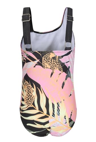 Girls One Piece Swimsuits Hawaiian Floral Bathing Suit for Kids Girls Summer Swimwear with Wide Straps 3-16 Years2